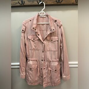 Rose colored light weight jacket